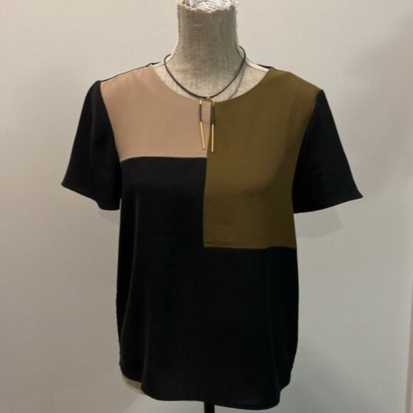 Zara Black Colour Block Top size medium - Picture 10 of 12